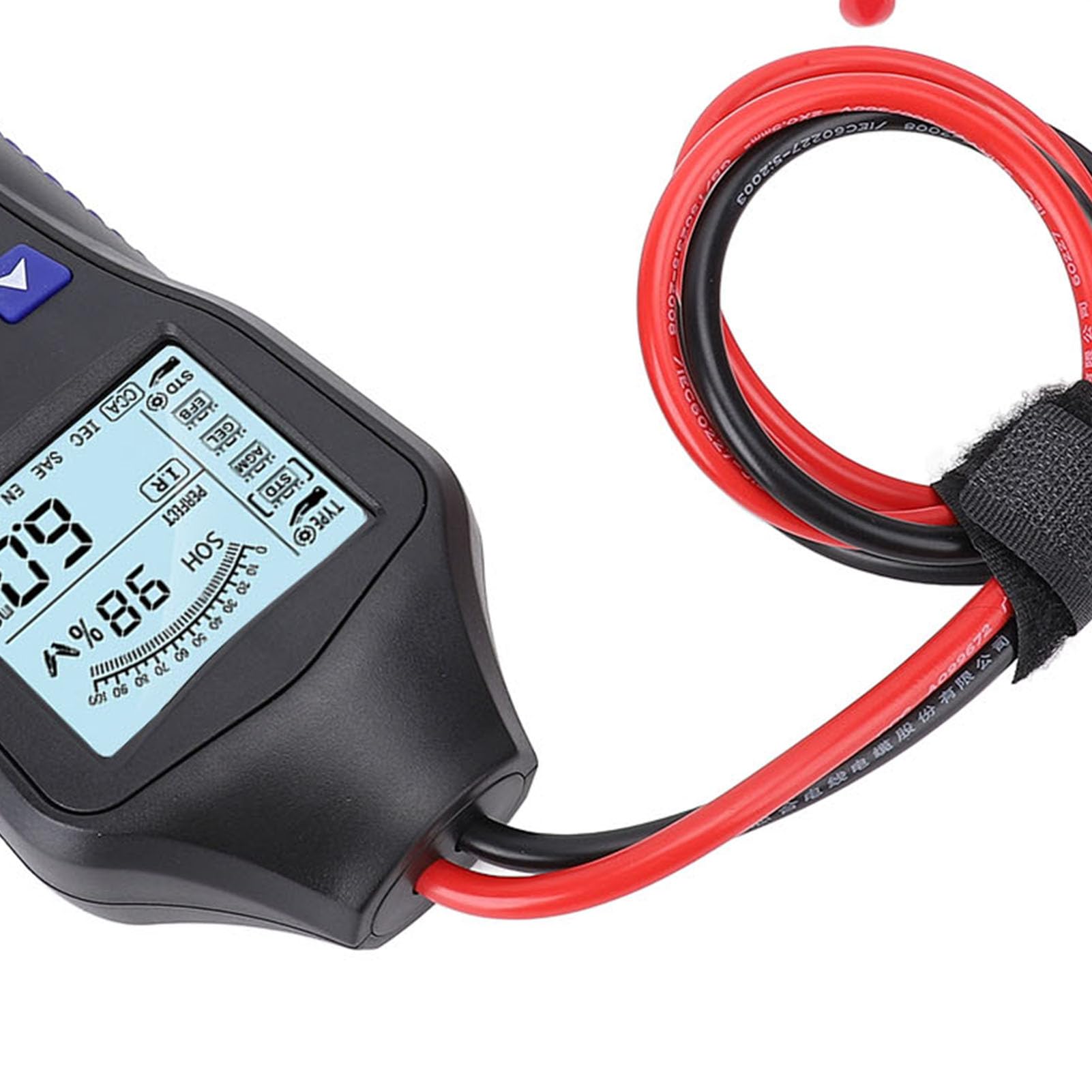 Probador de Batería de Automóvil, 12V de 24 V LCD Voltaje de Voltaje Corriente Detección Automotriz Alternador Probador para Motocicleta Barco RV Marine