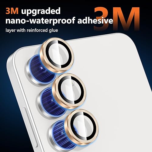 Vista 1332 de para Samsung Galaxy Z Flip 7 Protector de Lente de Cámara, Cubierta de Lente de Vidrio Templado con Anillo de Metal Individual, [Fuerte Adhesión] 1