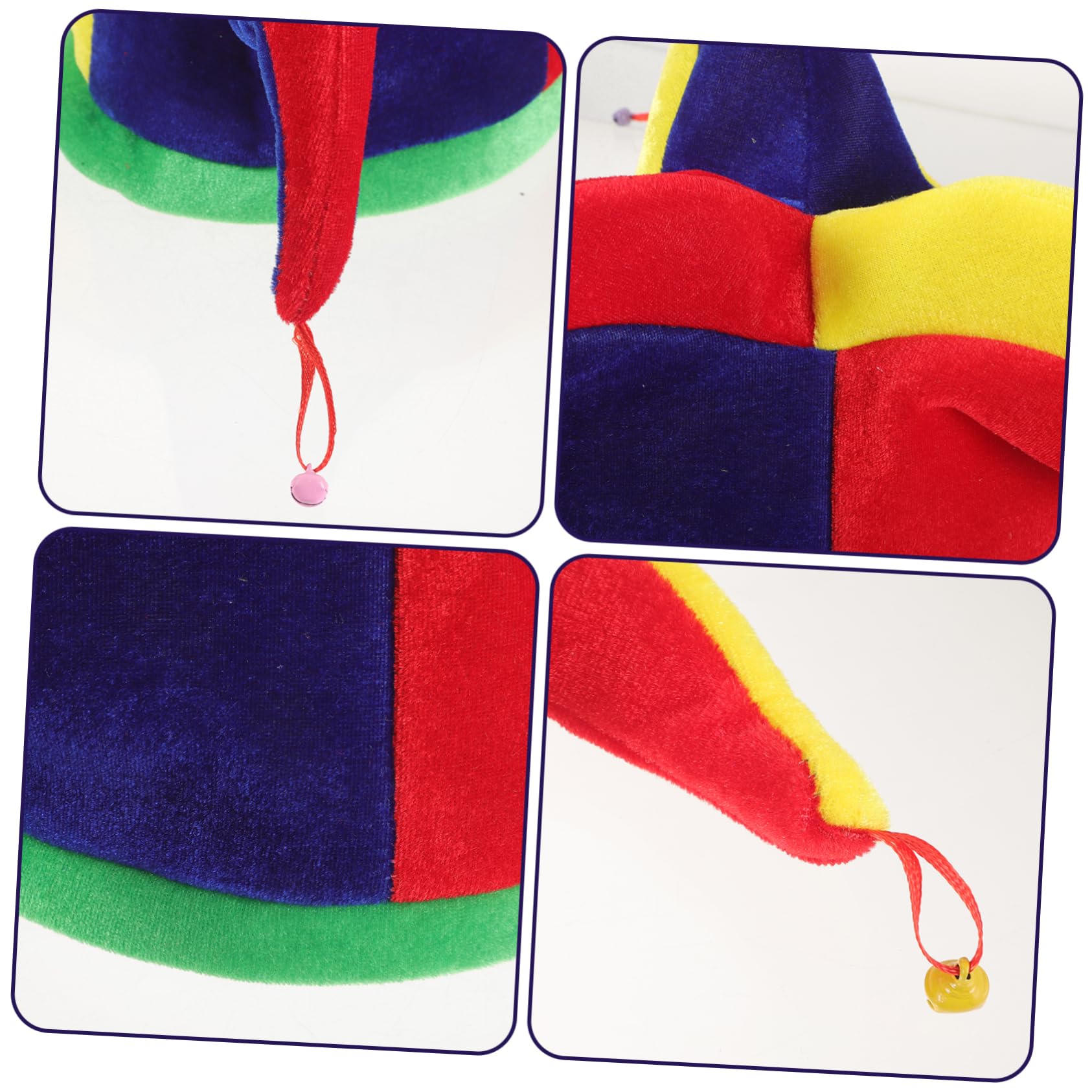 Veemoon Clown Hat 3-point Peak Costome Hat for Boys and Girls Parties Activities