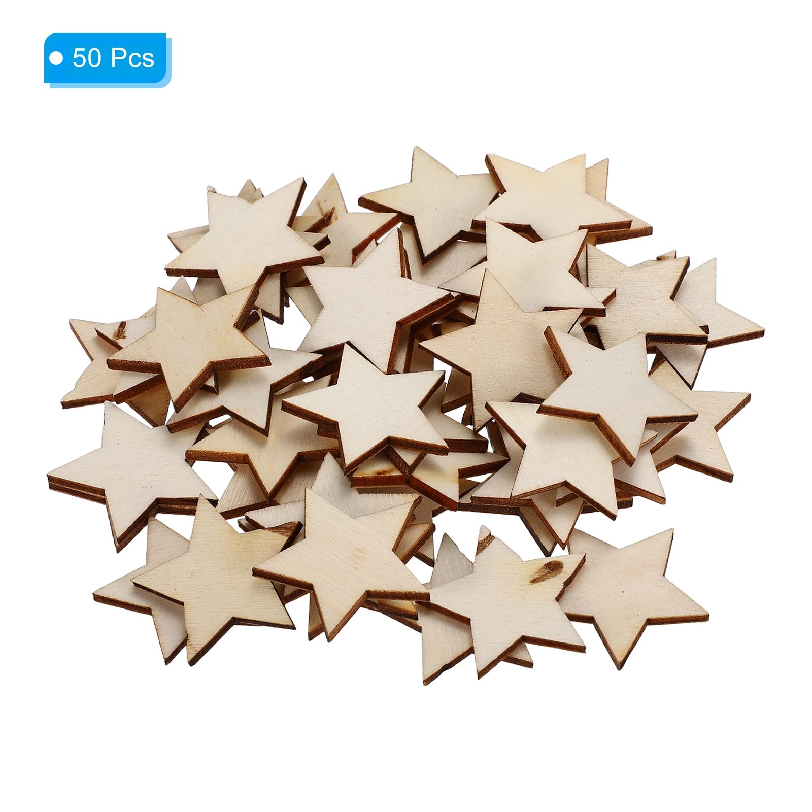 PATIKIL 30mm Wooden Stars - Image 3