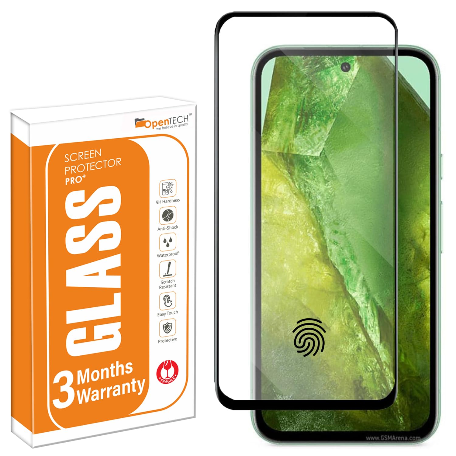 OpenTech® Military-Grade Gorilla Tempered Glass for Samsung Galaxy S26 Privacy with Fingerprint Unlock, Edge to Edge Coverage - Case Friendly, Anti-scratch and Bubble free installation kit — Amazon image 11