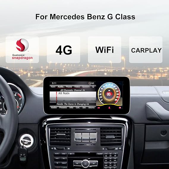 Koason 12.3 inch G350 G500 Screen Update Android 13 Wireless CarPlay Car Radio GPS Navigation for Mercedes Benz G Class G63 G65 AMG NTG4.5 System 2010-2016