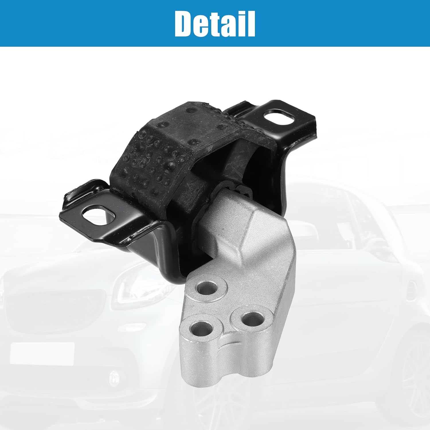 X AUTOHAUX No.1322200048 Motor Mount Passenger Right Side for Smart Fortwo 1.0L L3 2008-2015 Metal Rubber Black