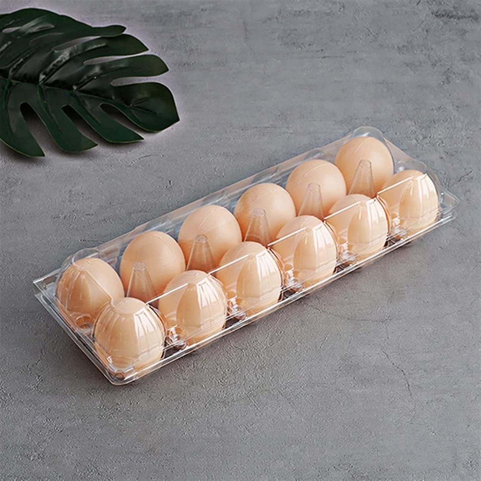 Compartimiento de Huevos para refrigerador Cartones de Huevos de plástico Soporte de Bandeja de Huevos de Pollo Transparente a Granel para pastos Familiares