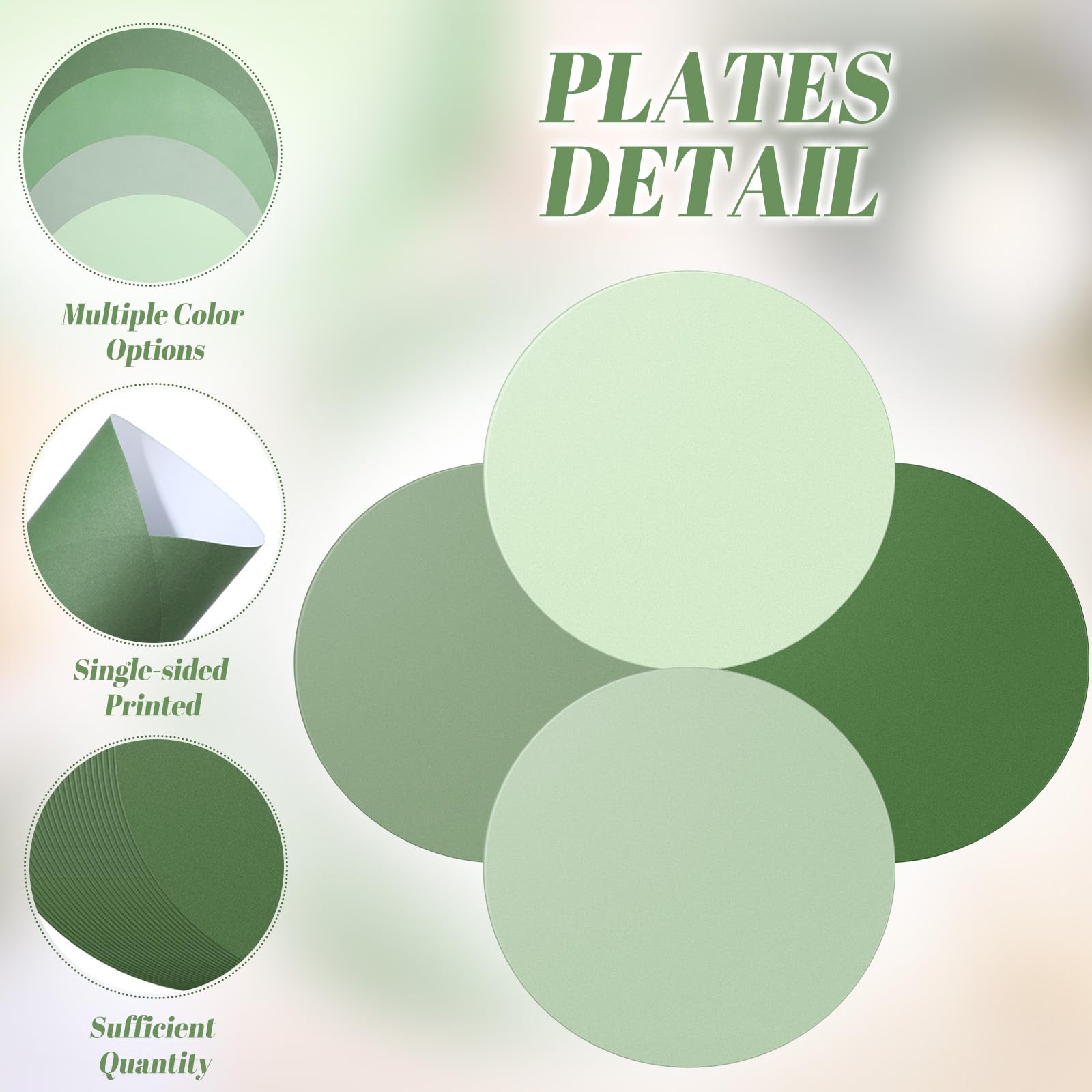 100 manteles individuales desechables de papel para mesa de comedor, vacaciones, bodas, banquetes, fiestas, decoración (rosa, 14 x 10 pulgadas) (verde, 13 pulgadas)