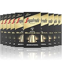 Segafredo Zanetti 100 Capsule in Alluminio compatibili con Nespresso Caffè 100% Arabica Gusto soave e aromatico (10 Astucci da 10 Capsule) – Adatte per Macchine Nespresso Original