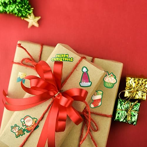 Miniatura 5 de 24 hojas de calcomanías navideñas surtidas para planificador, calcomanías de calendario de Año Nuevo, para niños y adultos, regalos de fiesta