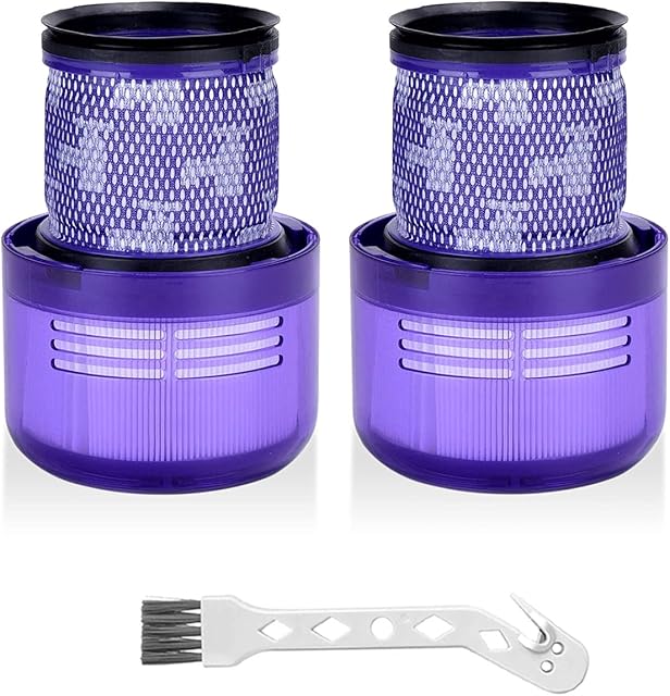 QAQGEAR 2 Pack Vacuum Filters Replacement for Dyson V11 SV14 Torque Drive Animal Absolute Cordless Stick Vacuum Cleaner, Compare to Part # 970013-02, Washable, Reusable