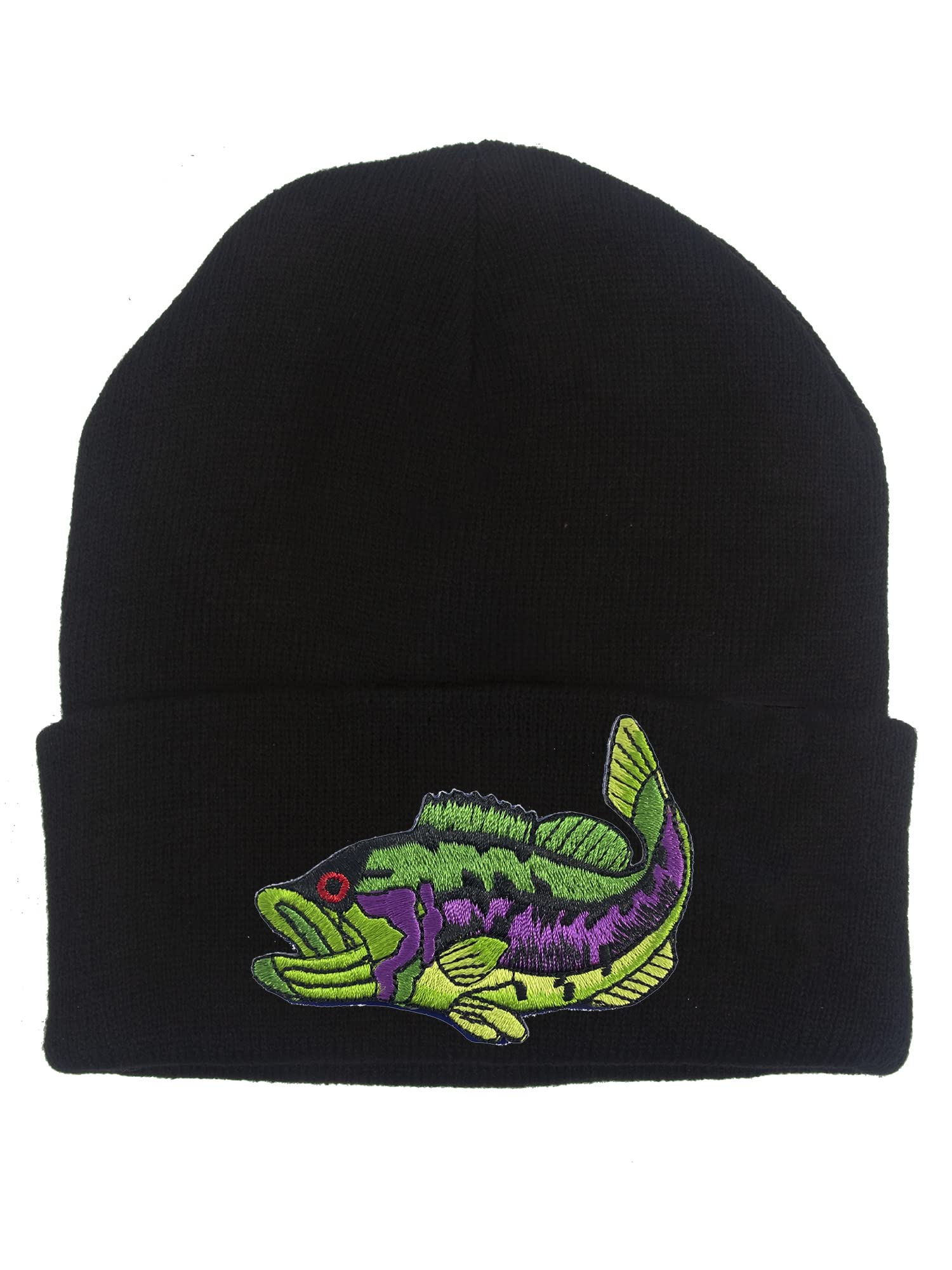 Gravity Threads Bass Fish Patch Cuffed Beanie
