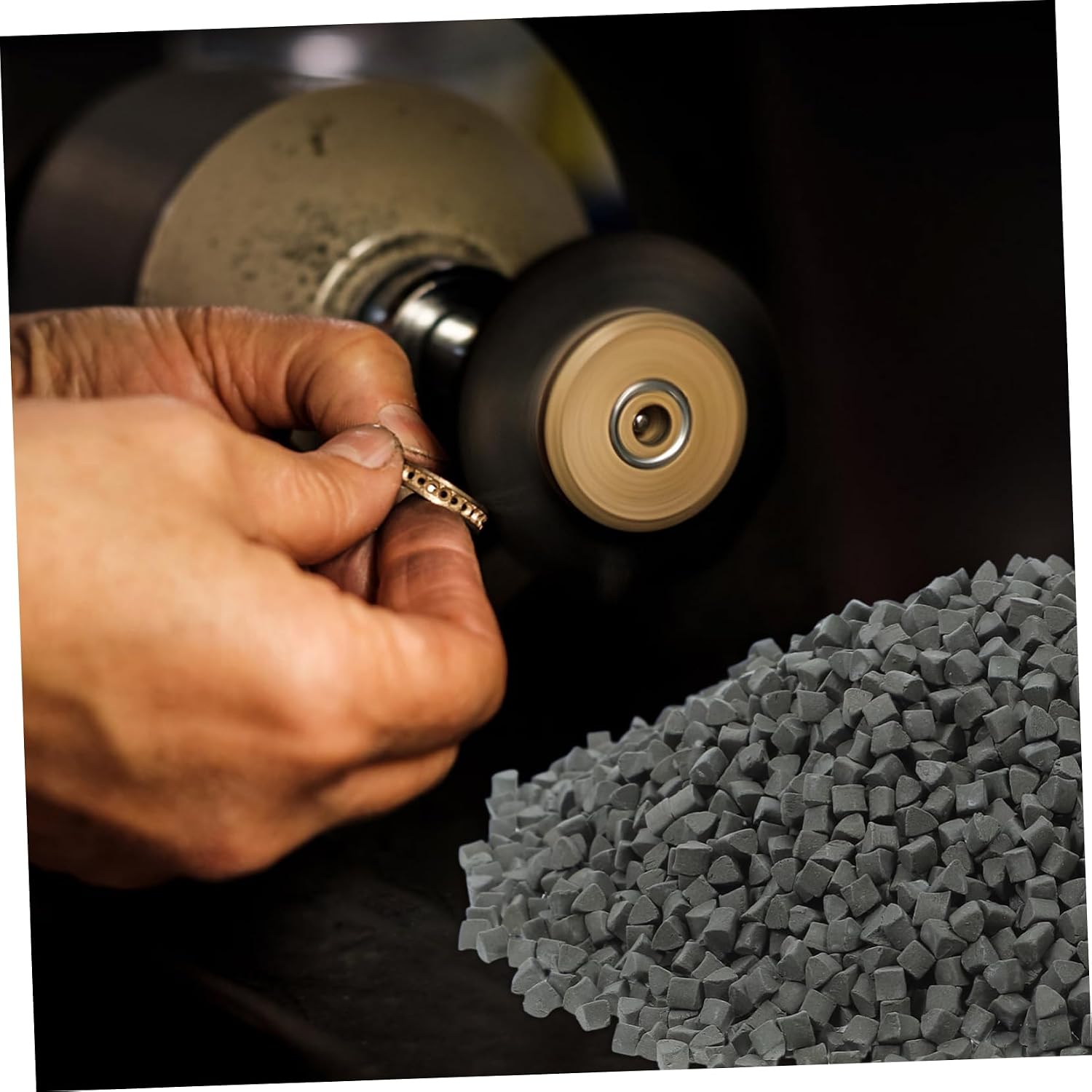 500g Silicon Carbide Tool Polishing Jewelry Tumbler Abrasive Rotary Tool Polishing Pad Buffing Wheels for Drill