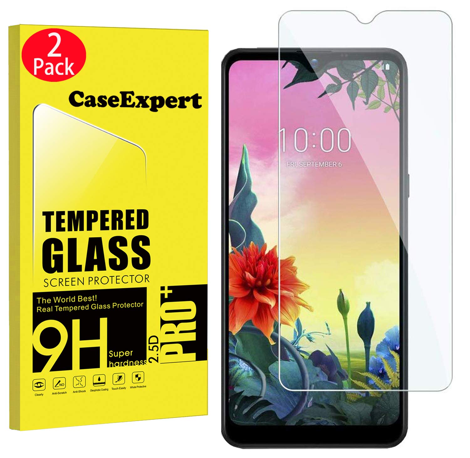 HJX Panzerglas Displayschutzfolie Für LG K50S – 9H Härte, 2 Stück, Anti-Kratzer, Blasenfrei