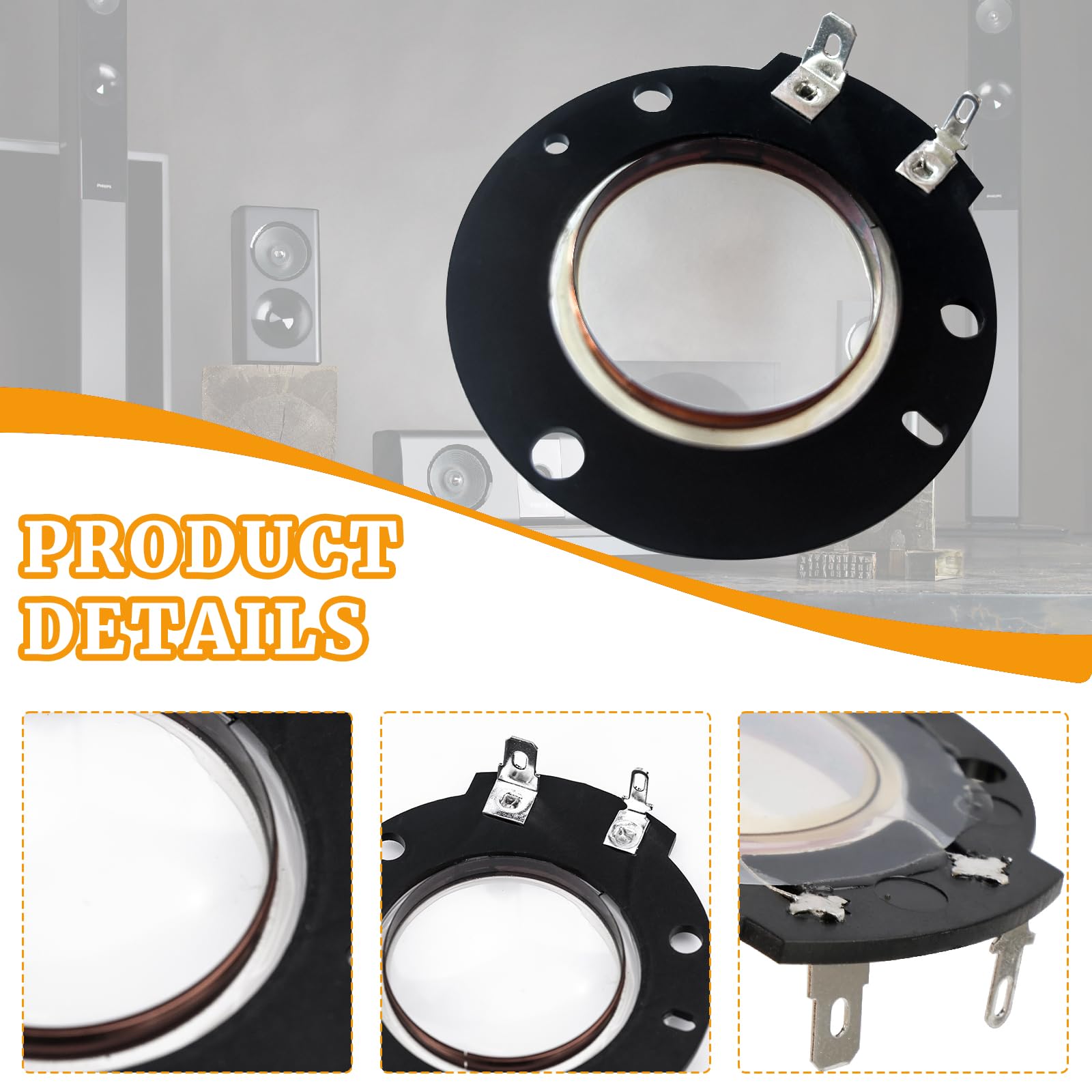 Ersatzmembran passend für Alto Professional Neo Driver TS308 TS-310 TS315 P/N HG00640 Neodym-Treiber-Lautsprecher, Schnelltrennklemmen, verbesserte Klangqualität, 8 Ohm Impedanz