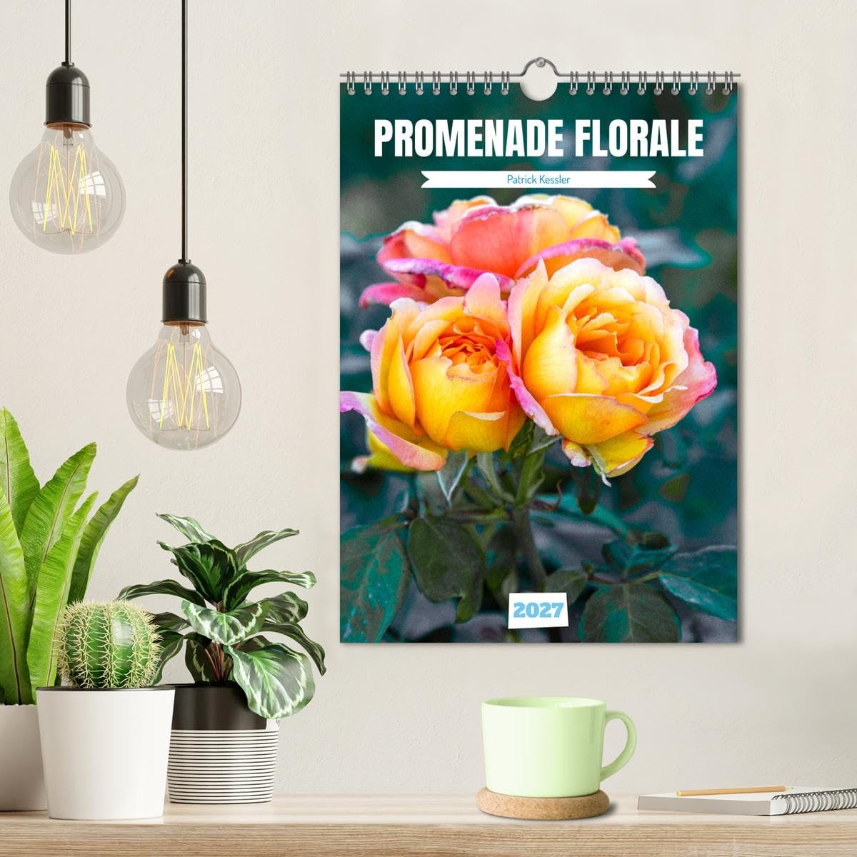 Promenade florale (Calendrier mural 2027 DIN A4 horizontal), CALVENDO calendrier mensuel: Mosaïque de fleurs pour un parcours floral