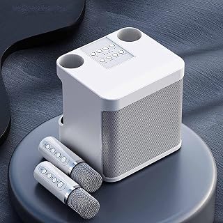 NVIVN Portable Bluetooth Karaoke Speaker, Karaoke Machine, PA System Echo and Vocal Cut, Supports TF/USB, AUX-in, Singing Device for Home Party, Meeting