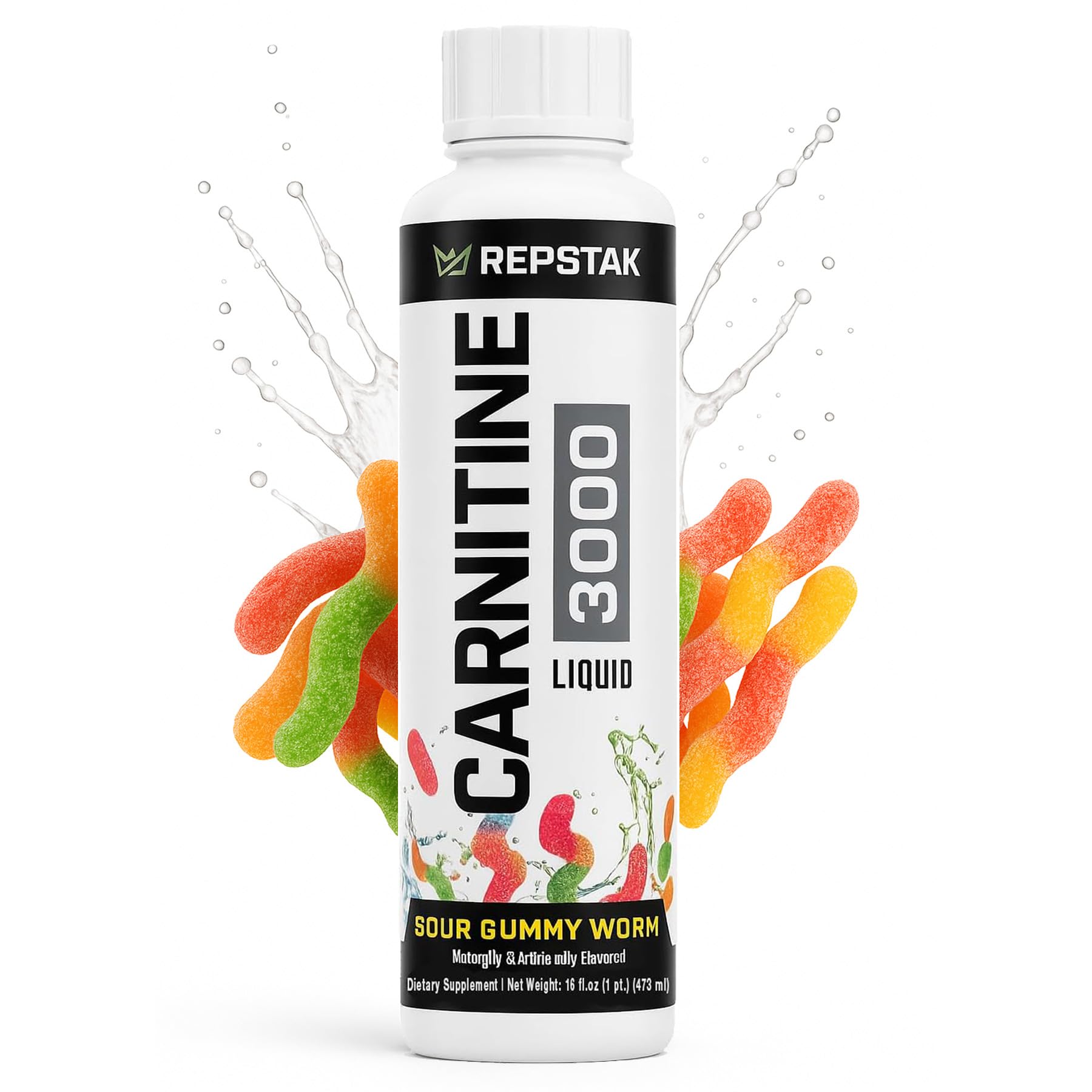 l carnitine 3000 sour gummy worm REPSTAK Liquid Carnitine 3000 – Sour Gummy Worm | L-Carnitine Blend with B  Vitamins