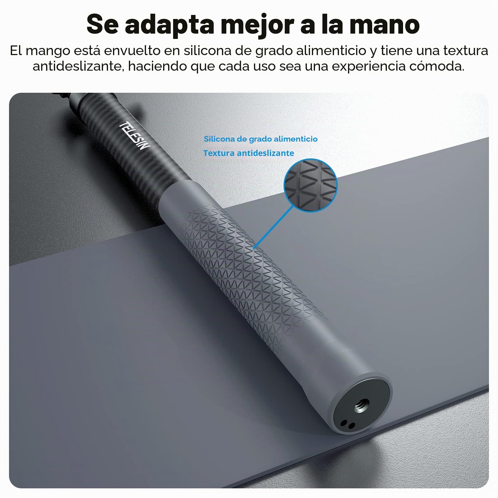 TELESIN 118 pulgadas/3m de Fibra de Carbono Palo Selfie para GoPro Hero 13 12 11 10 9 8 Insta360 X5 X4 X3, dji Osmo 360 Action 6 5 Pro 4 3