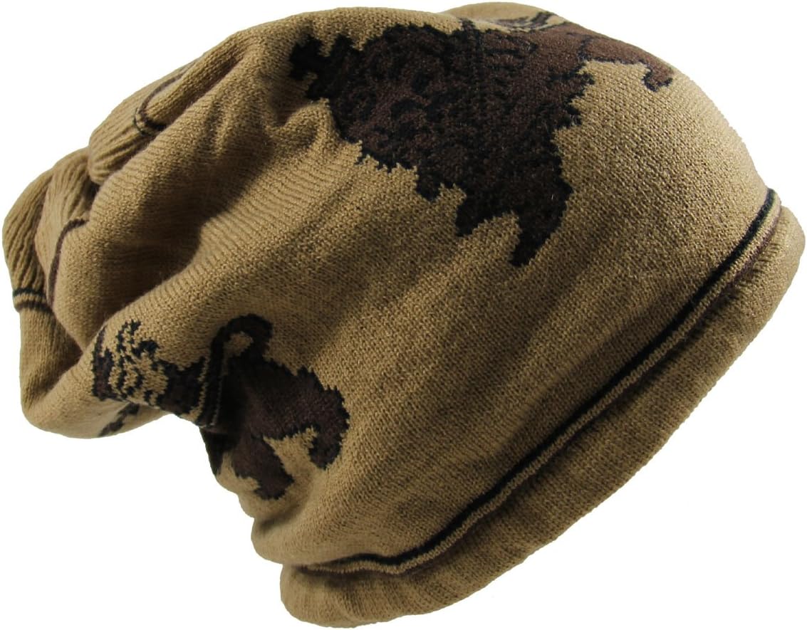 RW Rasta Lion Dread Knit Hats (Khaki)