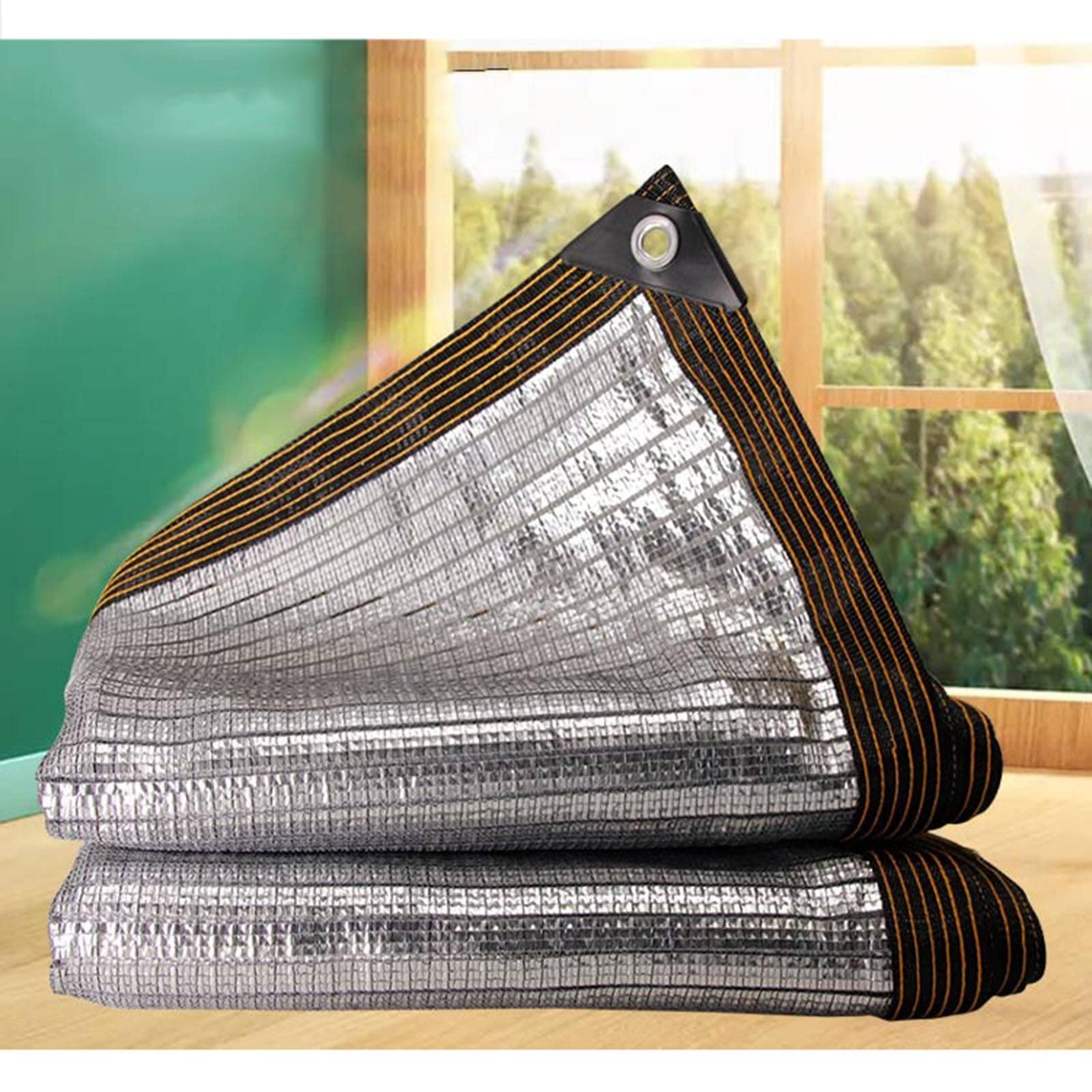 Filet d'ombrage pour le jardin 75% voile d'ombrage en aluminium 6x6m