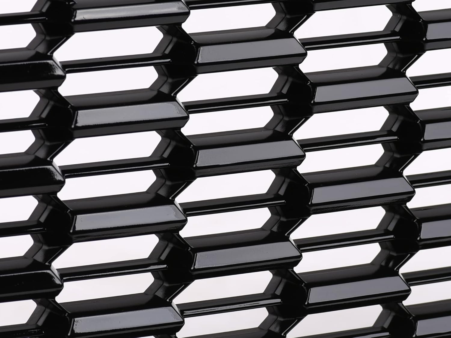 Armordillo Denali Style Honeycomb Mesh Front Grille|Compatible With 2021-2023 GMC Yukon/XL/Denali|8711064|ABS Plastic|Piano Black|Front Hood Bumper Grille