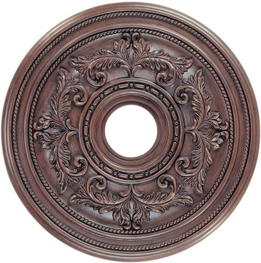 Beaumont Lane Ceiling Medallion, 22.5 in Imperial Bronze Finish, Scrolling Leaf Motif Design, Decorative Lighting Accessory for Chandeliers, Ceiling Fans and Fixtures