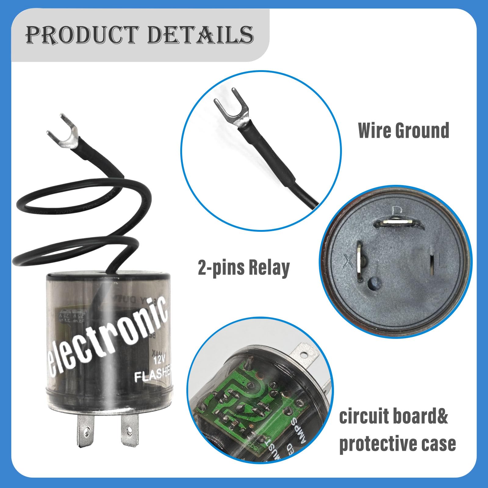 Snapklik.com : LED Flasher Relay 2 Pin 12V (Set Of 2), Turn Signal ...