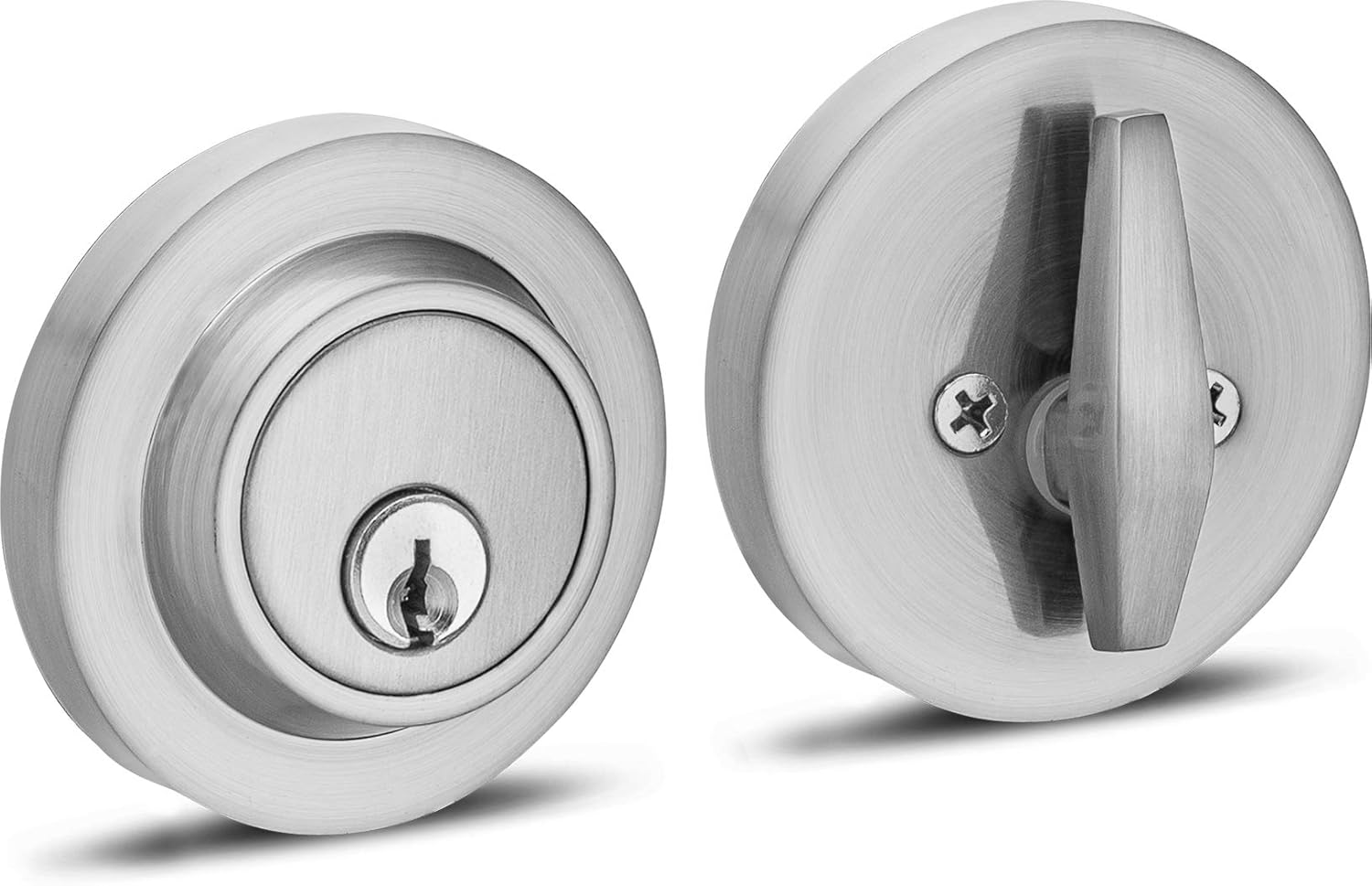 Berlin Modisch Passage Lever Door Handle Sleek Round Non-Locking Lever Set [for Hallway or Closet Doors] Reversible for Right & Left Sided Doors Heavy Duty - Iron Black Finish