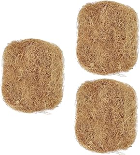 Happyyami 3pcs 1 Bird's Nest Breeding Mat pigeon supplies mini plant pots dove coconut parakeet nesting material bird nesting mat easter egg nest Nesting Mat Palm Fiber Nesting Pad Accessory
