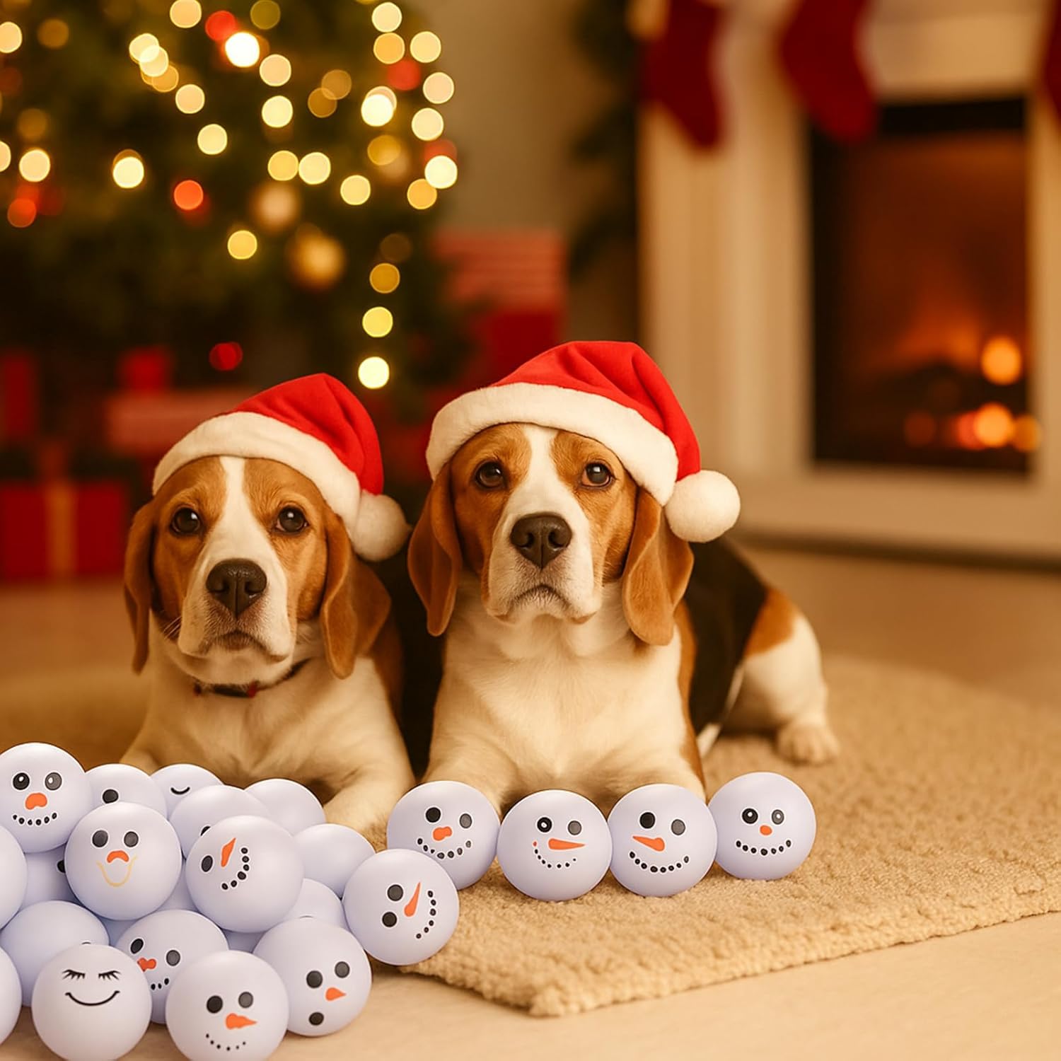 Zhanmai 32 Pcs Winter Snowmen Stress Balls Bulk Small Snowball Face Toys Relief Squeeze Sets for Winter Party Gifts Goodie Bag Fillers Holiday Decorations (2.5 Inch)