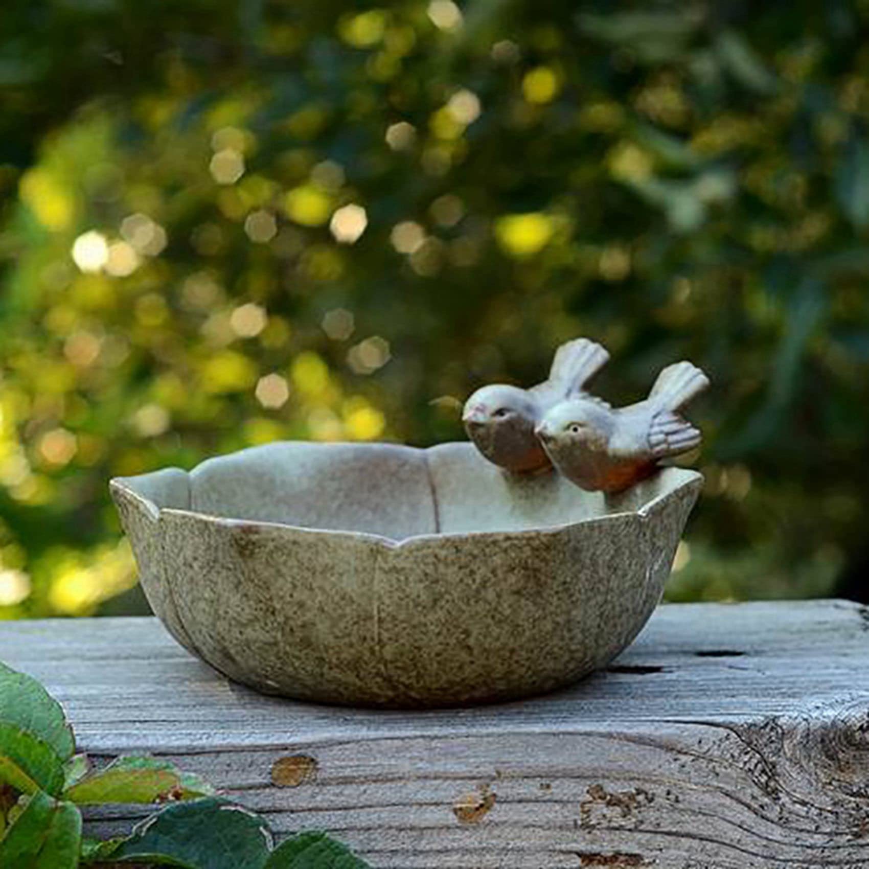 2X Ceramiczne Wanny Porodowe WystróJ Ogrodu Karmnik Porodowy Ceramiczne Akwarium Karmnik dla PtakóW w Stylu Retro