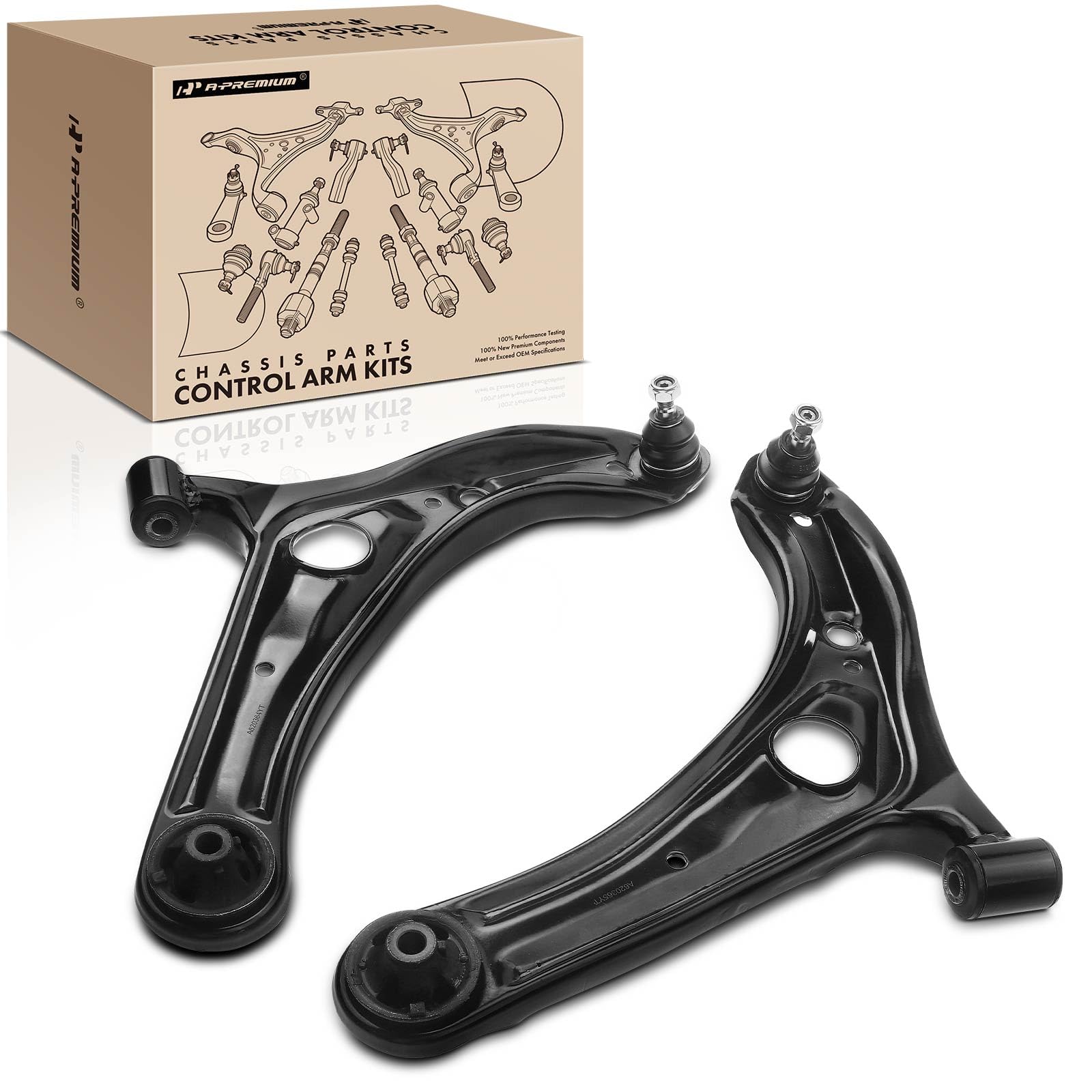 A-Premium 2 x Front Lower Control Arm and Ball Joint Assembly Compatible with Toyota Echo 2004-2005