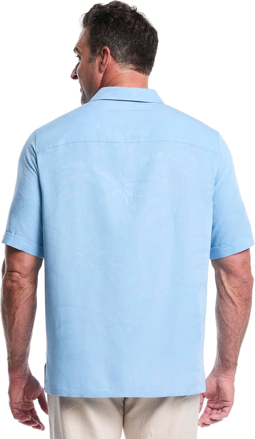 Cubavera Men's Short-Sleeve Button-Down Floral One Pocket Shirt - Image 2