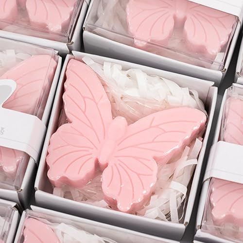 Miniatura 42 de Efavormart - Paquete de 4 24 unidades de jabón de rosas perfumadas color burdeos para fiestas preempaquetadas con cajas de regalo y cinta Borgoña