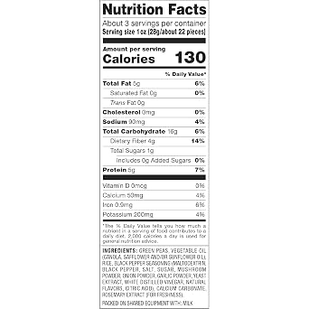Harvest Snaps Veggie Chips (Black Pepper Snack Crisps) | Powered by Plant Protein, Gluten Free, Non-GMO Baked Vegetable Crisps | Made in USA (12 Snack Packs)