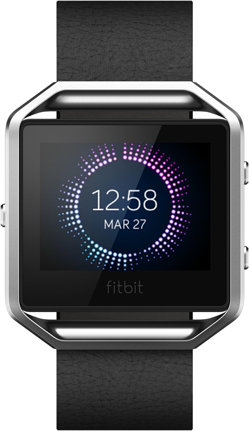 Fitbit Blaze Accessory Band, Leather, Black, Small : Electronics