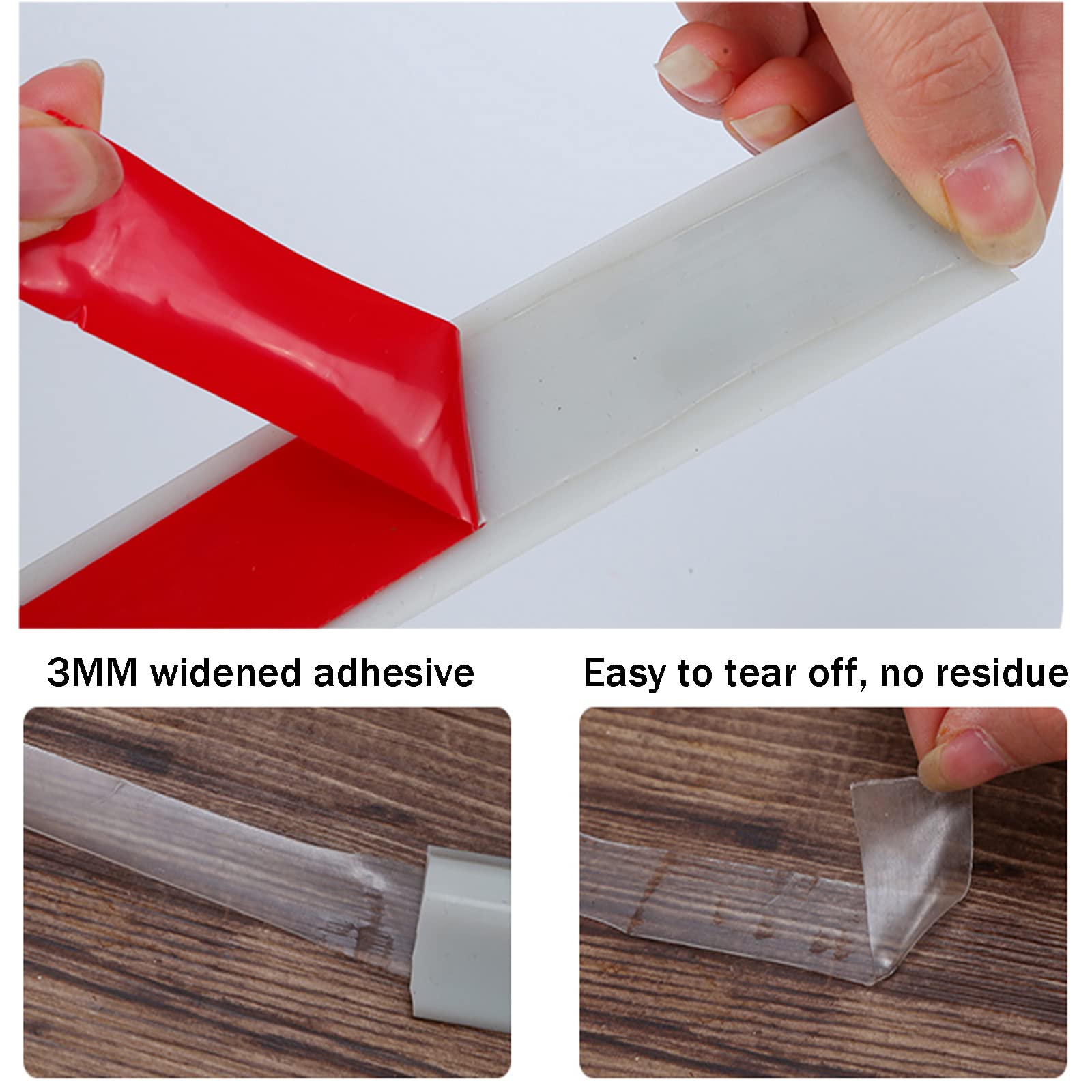Barrera de Ducha y Sistema de Retención de Agua para el Umbral de Ducha Plegable Tiras de Tope de Agua de Silicona Flexible Ducha Presa de Puerta para Separación Húmeda y Seca(Size:300cm,Color:blanco)
