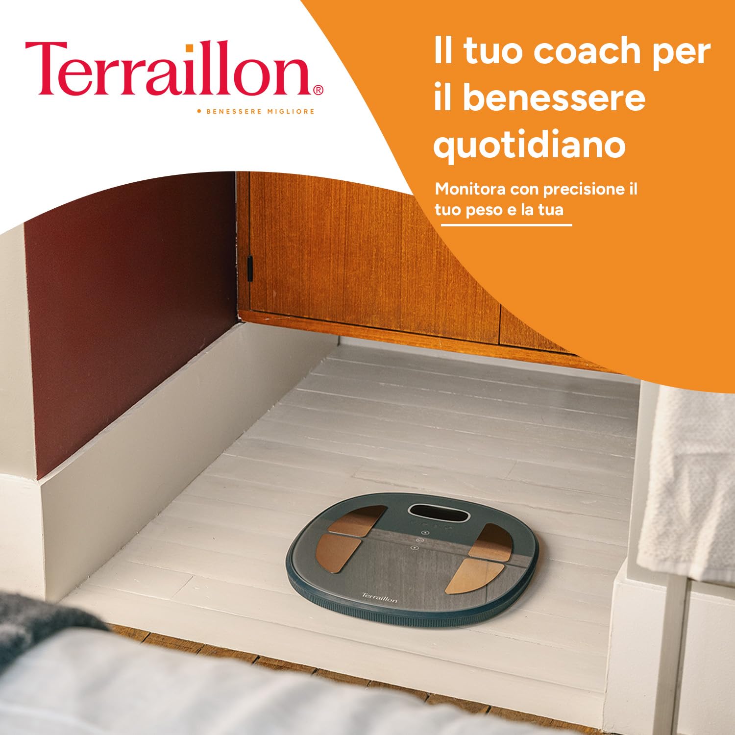 Terraillon Pop Color Coach Bilancia pesapersone elettronica Ovale Grigio