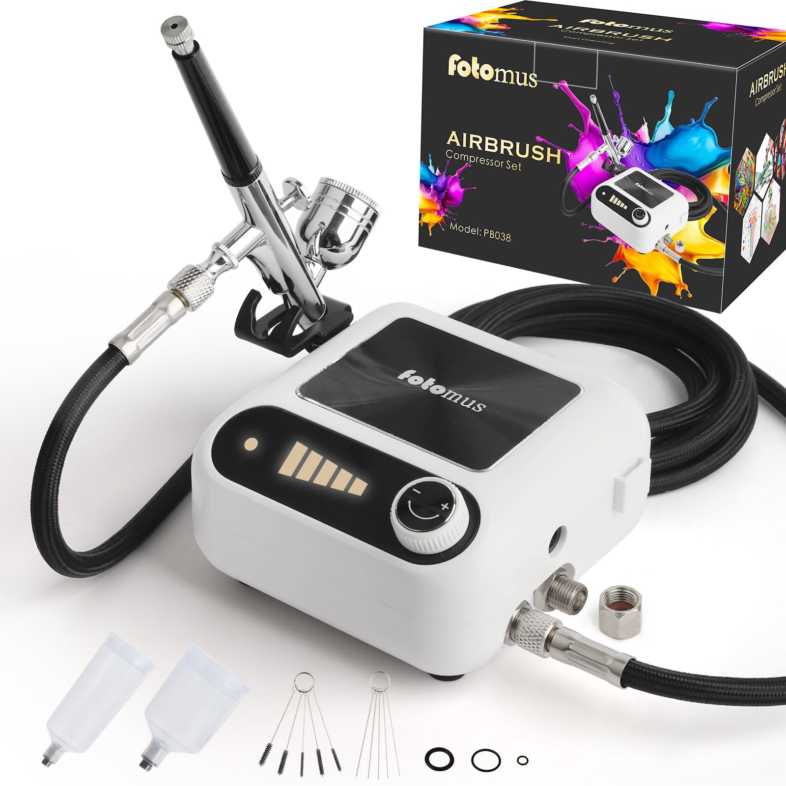 Amazon.co.jp: エアブラシ ミニコンプレッサー セット 41PSI 2つエアー