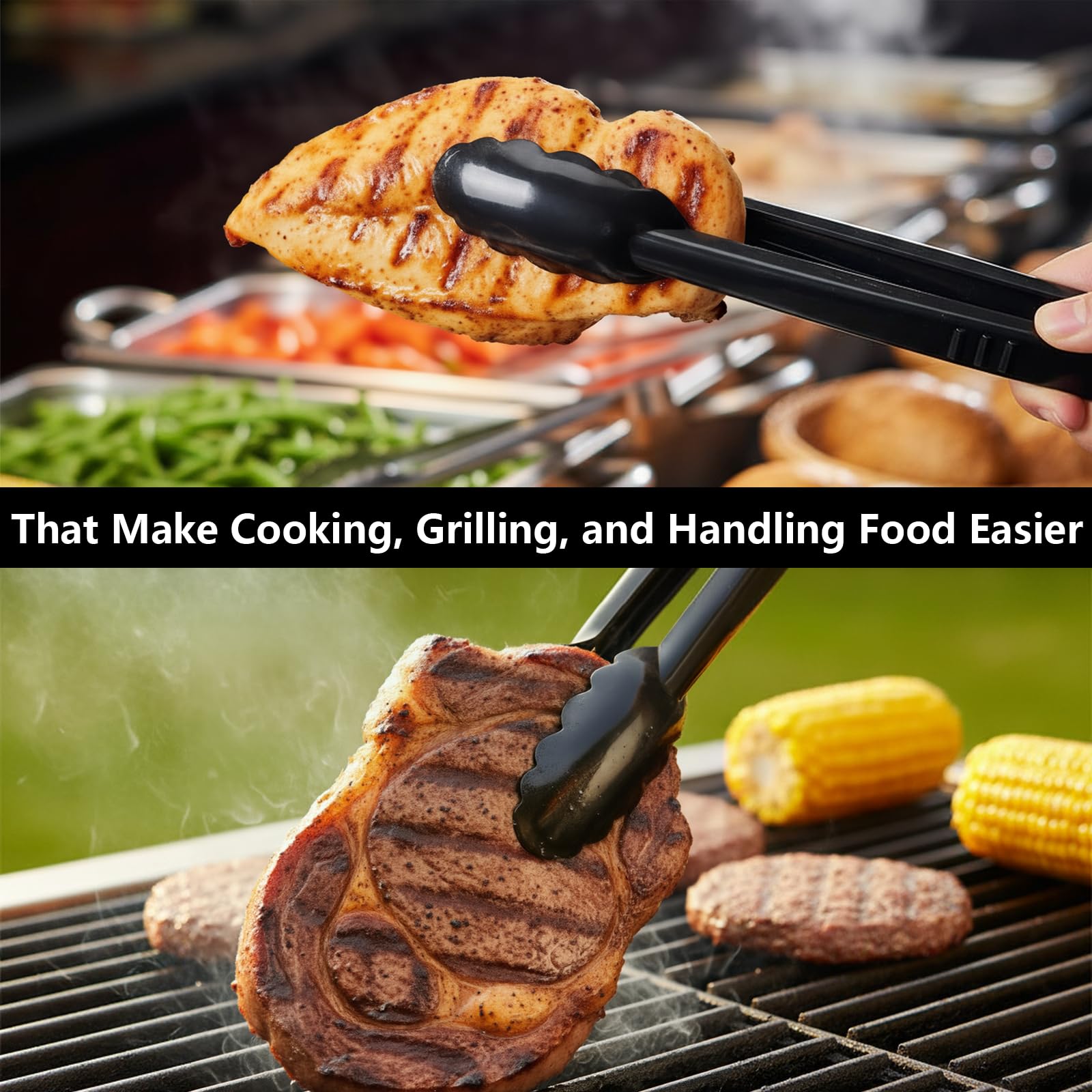 Disposable Plastic Serving Tongs - 24 Pack -6 Disposable Plastic Serving Tongs - 24 Pack -6