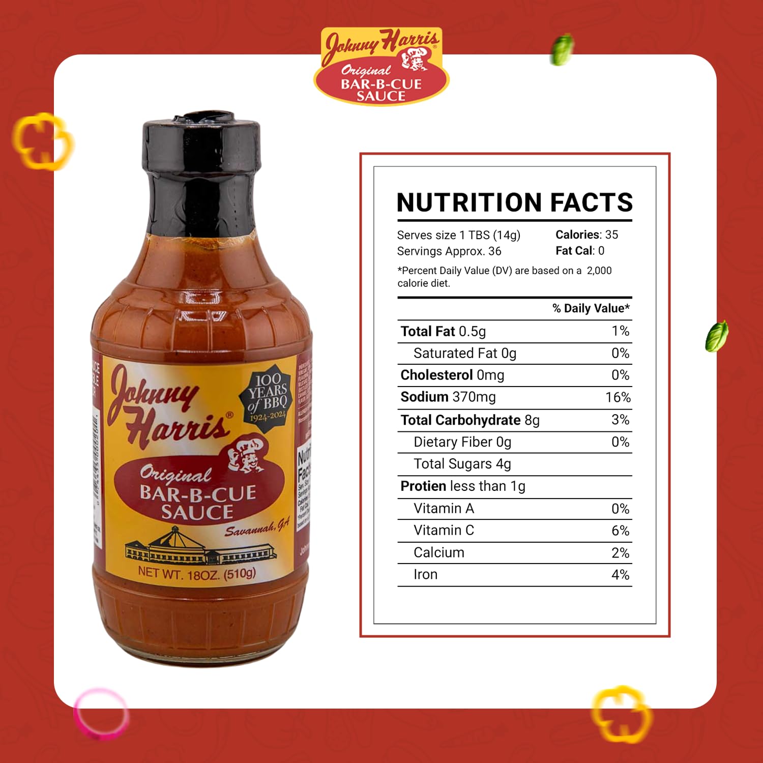 Johnny Harris Original Barbecue Sauce, Gluten-Free, Classic Bold Flavor, Gourmet Cookout Sauces, Authentic Southern Recipe, Rich Grilling Sauce for Chicken - 3 Pack