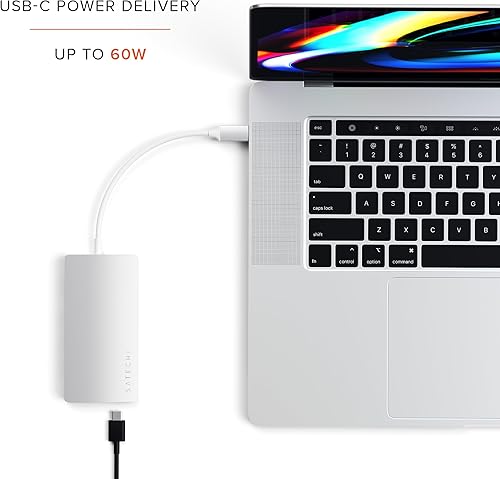 Miniatura 4 de Satechi Adaptador multipuerto USB C Hub 8 en 1 V2, 4K HDMI, carga USB C PD de 115 W, 3 USB-A, Ethernet, lectores de tarjetas MicroSD, para laptop,