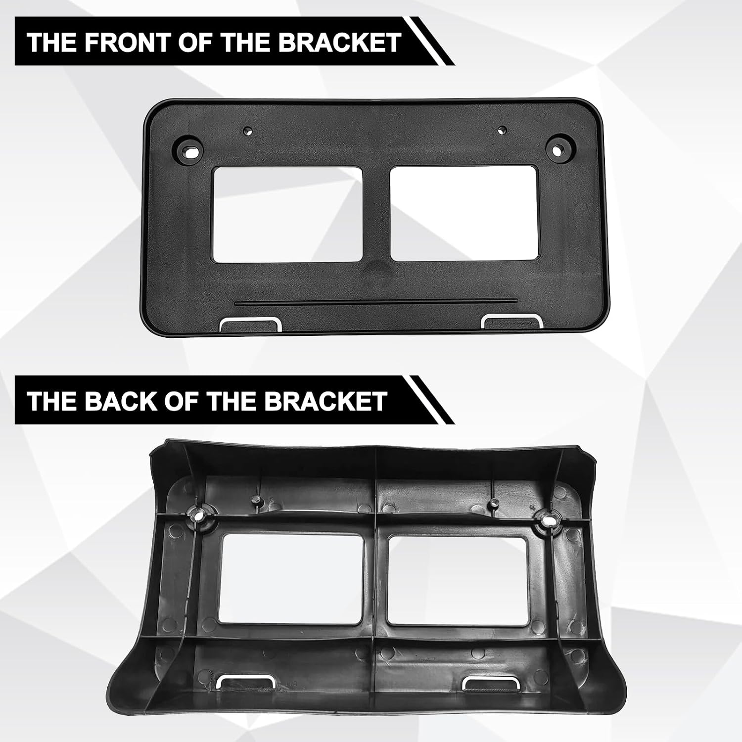 Front License Plate Frame Bracket Compatible with 2016-2023 Toyota Tacoma, Front Bumper License Plate Holder Mounting Bracket, Replacement for 7510104010, TO1068134