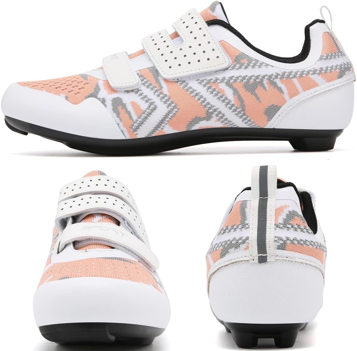 Unisex Cycling Shoes Compatible with Peloton Indoor Riding Road Bicycle with Delta Cleats Outdoor Pedal Bike Shoes