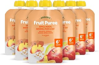 Organic Apple, Peach, Banana, Pear & Oat Pouch - 6 x 90g - Previously Mama Bear