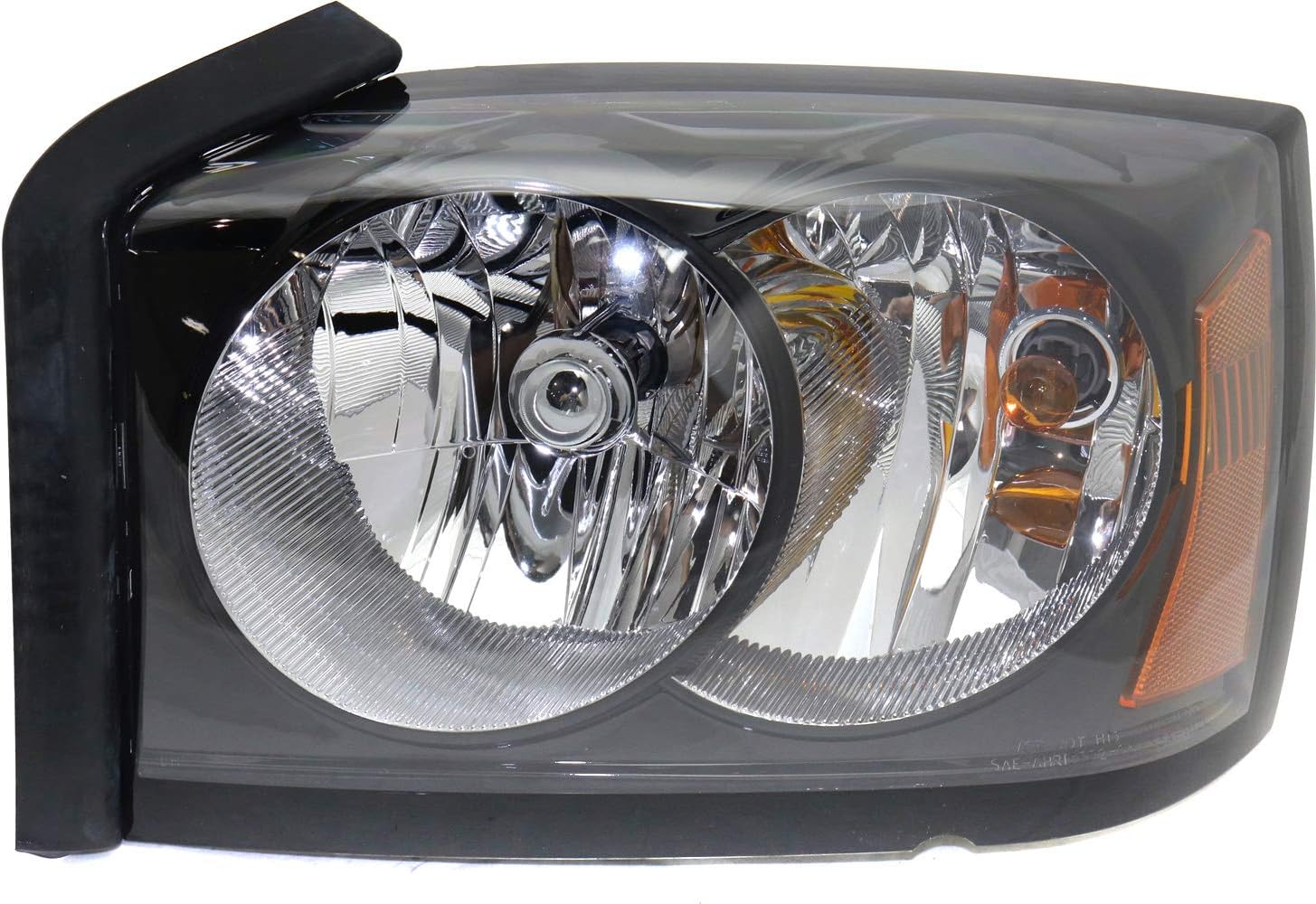 Compatible with 06-07 Dakota Truck Front Halogen Headlight Headlamp Black Bezel with Bulb Left Driver Side