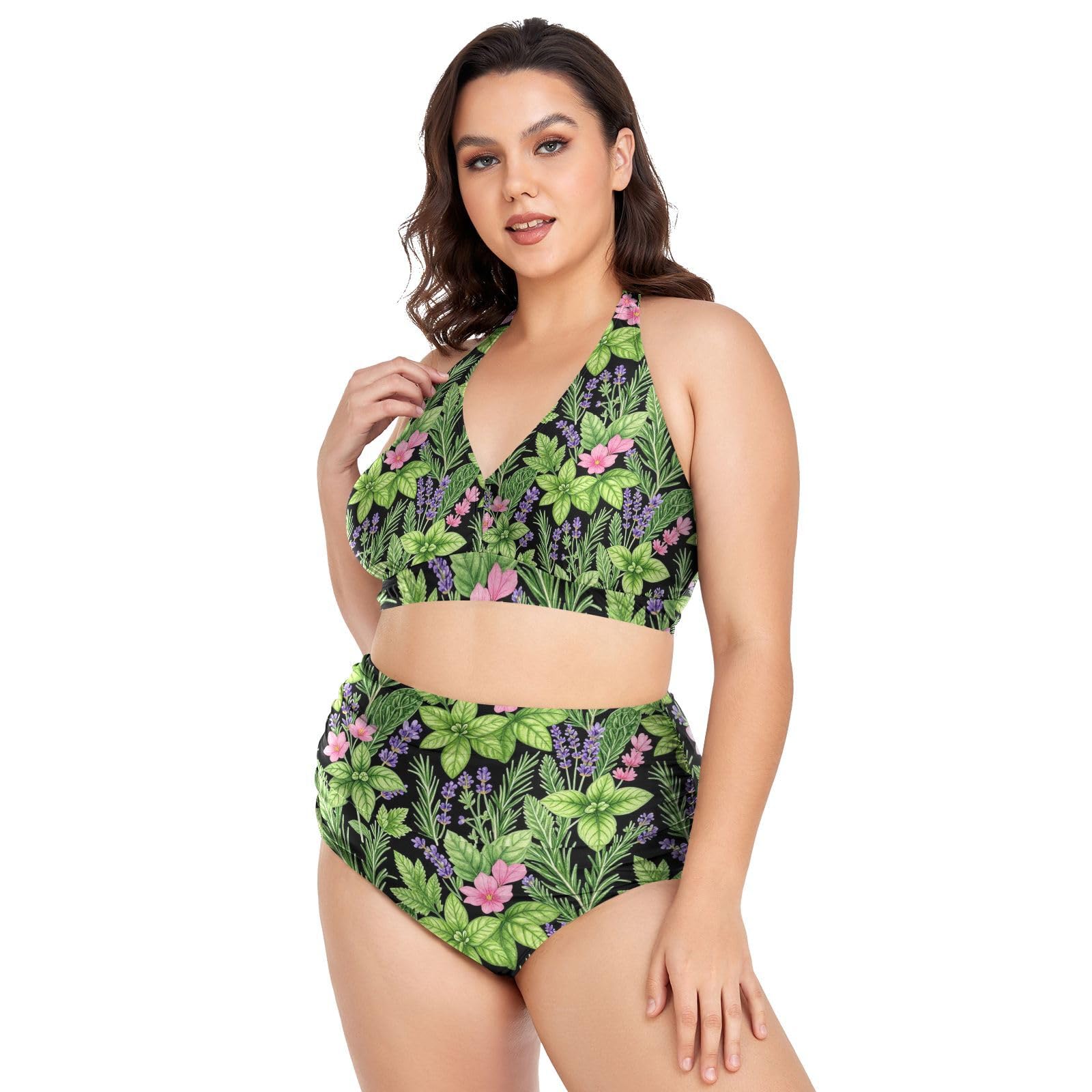 FRODOTGV Curvy Maillot de bain deux pièces pour femme L-4XL