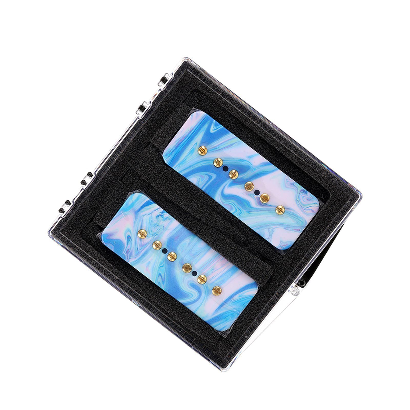 Paquete de piezas de guitarra eléctrica, pastilla mejorada para modelos, guitarras eléctricas, cuello de alta potencia, reemplazos de pastilla para mujer, S de manga corta, con botones, cuello en V
