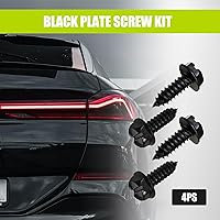 Vista 2 de gunhunt Juego de 4 tornillos para matrícula, sujetadores de pernos de acero inoxidable 304, tornillo de cabeza hexagonal, universal para placas