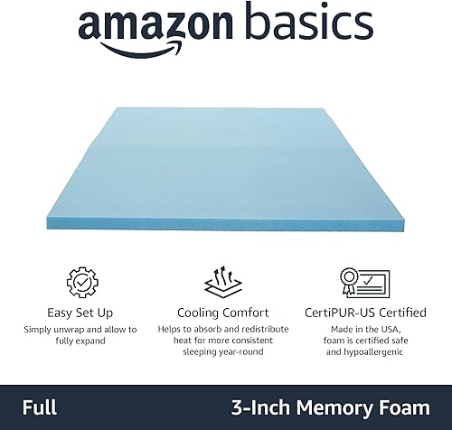 Miniatura 2 de Cubrecolchón de espuma viscoelástica con gel de enfriamiento de Tienda Basics