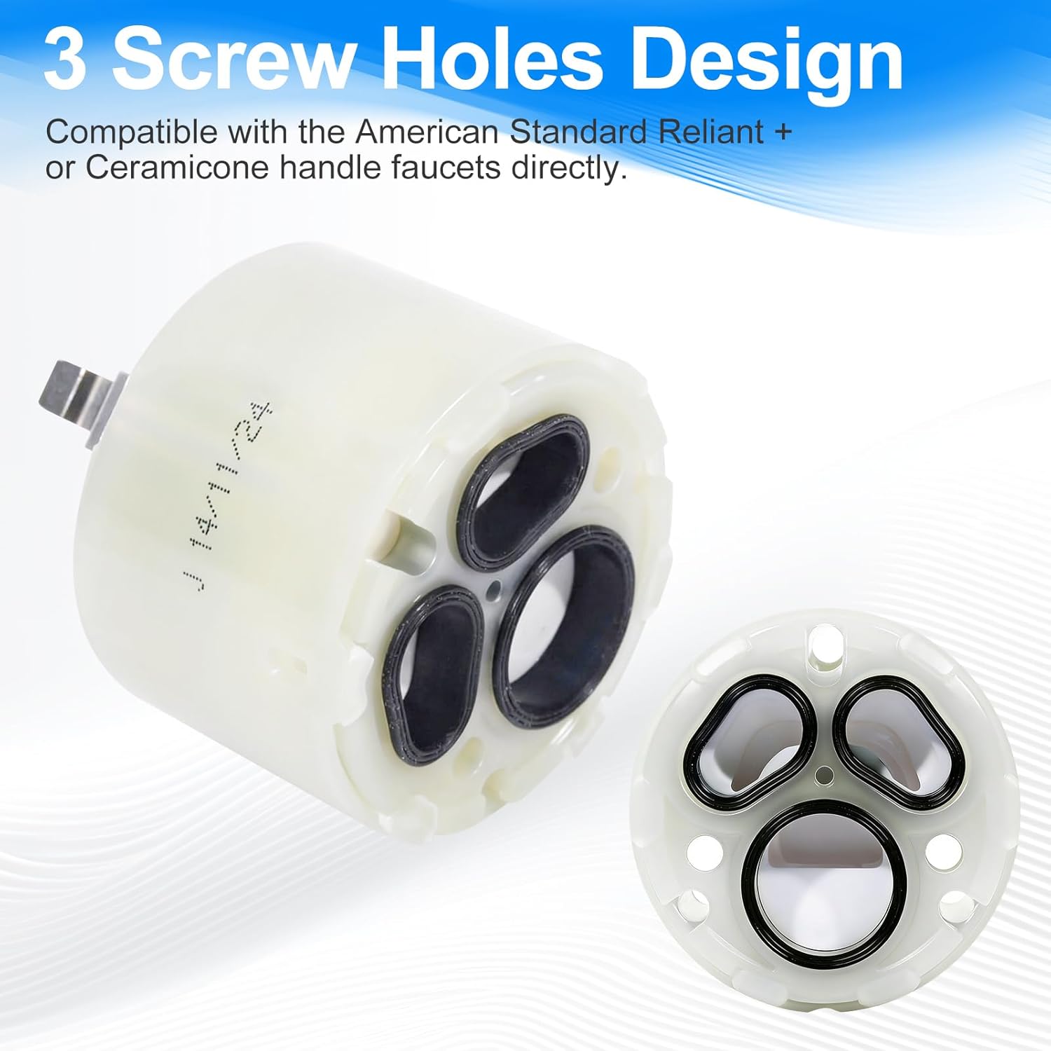 2 Pack 023529-0070A/H Shower Cartridge Replacement, Compatible with American Standard, 47mm Ceramic Shower Faucet Cartridge for Single Handle Bathroom Tub/Shower, with Seals