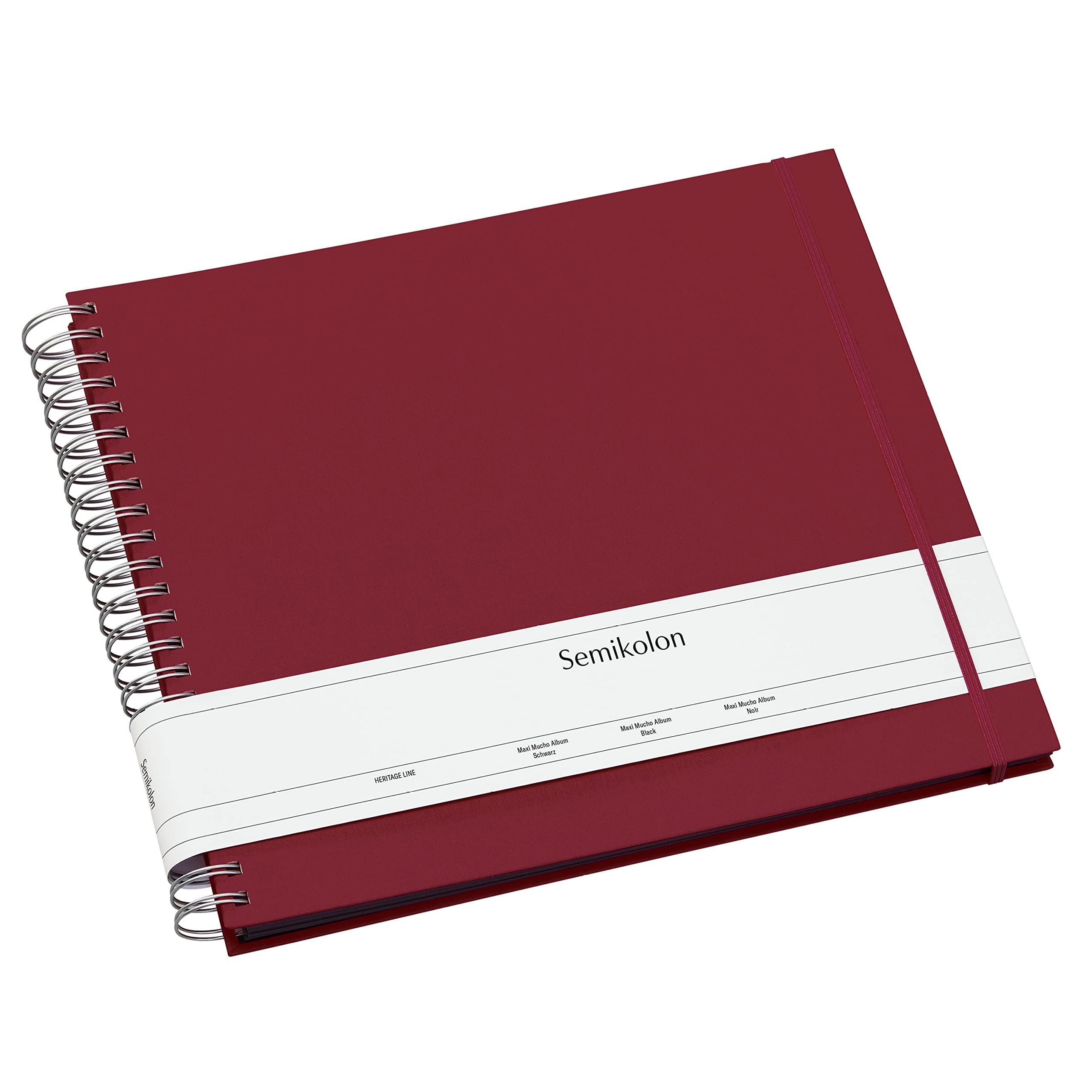 Semikolon Fotoalbum Maxi Mucho 34.5 x 30 cm Bordeaux, Schwarze Seiten